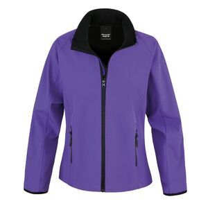 Result Womens/Ladies Core Printable Softshell Jacket / Purple / Black